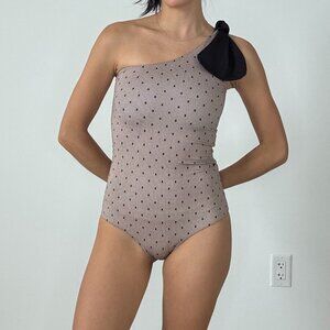 Red Valentino Point D'esprit-Print swimsuit size xxs